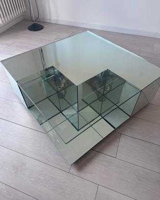 Tavolino in vetro specchiato design contemporaneo