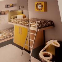Letto a castello frassino Tumidei metri 3 sfalsato