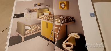 Letto a castello frassino Tumidei metri 3 sfalsato