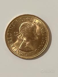 Sterlina d’oro sovrano del regno unito 1958