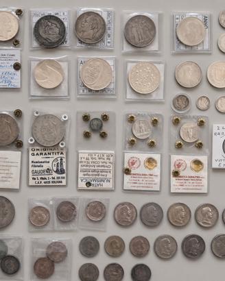 Argento Collezione Monete Regno d'Italia  Mondo