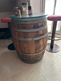 Botte con ripiano in vetro