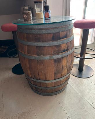 Botte con ripiano in vetro