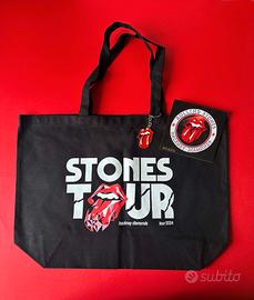 Set Borsa Rolling Stones canvas + Portachiav metal