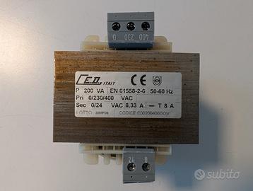 Trasformatore 230/400 24v 200va