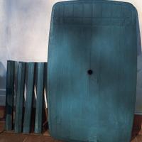 Tavolo verde di plastica