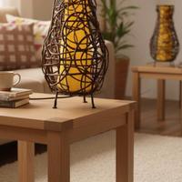 lampade in rattan naturale