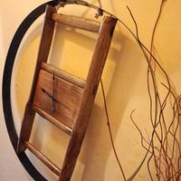 Grande orologio da parete artigianale in legno 