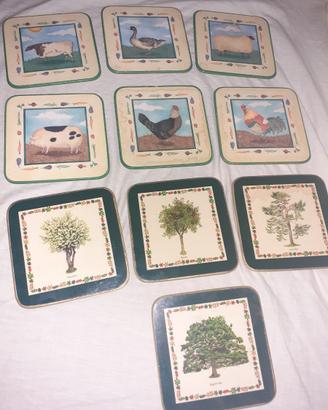 Sottobicchieri inglesi vintage