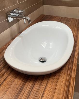 Lavabo sospeso Flaminia 75cm e mobile bagno 150cm