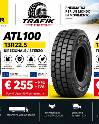 13R22.5 ATLANDER Camion Direzionale + Trazione