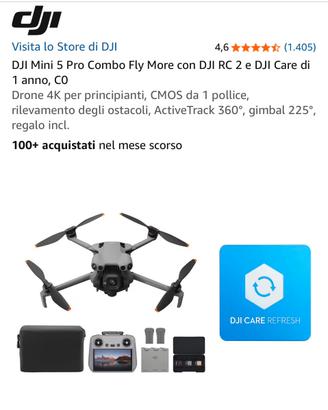 Drone dji mini pro in versione fly more con rc2