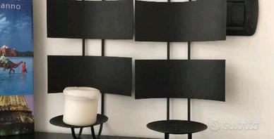 Portacandele eleganti (2) da parete neri