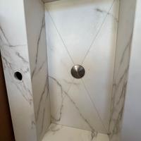 Piano per mobile in grès con lavabo integrato