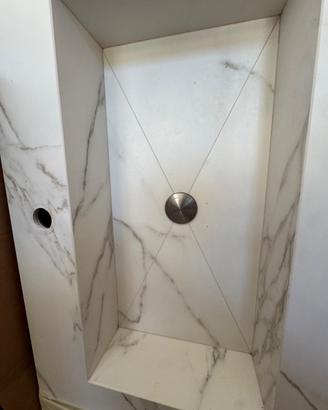 Piano per mobile in grès con lavabo integrato