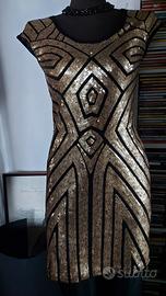 Abito Sera paillettes dress art deco' + décolleté