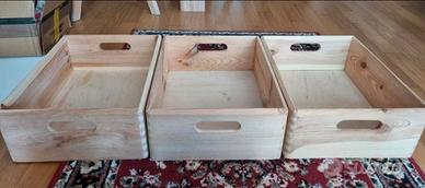 3 cassetti in legno 39x29x14