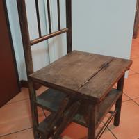sedia/scaletta in legno 