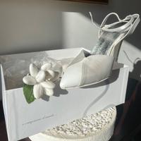 scarpe da sposa in raso. N 39