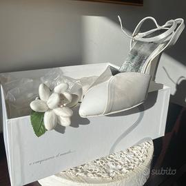 scarpe da sposa in raso. N 39