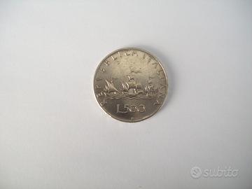 Moneta 500 Lire Tre caravelle 1958