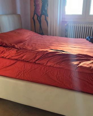 letto contenitore Oggioni in pelle