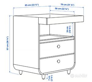 Fasciatoio IKEA MYLLRA - Pari al NUOVO e GIÀ MONTA