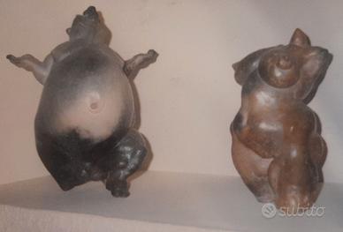 COPPIA DI SCULTURE FIRMATE – UOMO E DONNA – PEZZO