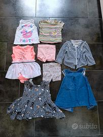 lotto 10 pezzi per neonata 9 mesi 