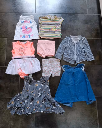 lotto 10 pezzi per neonata 9 mesi 