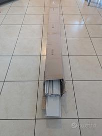 Porta a soffietto 82x210 bianco pastello in pvc