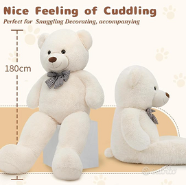 Orso di peluche bianco gigante