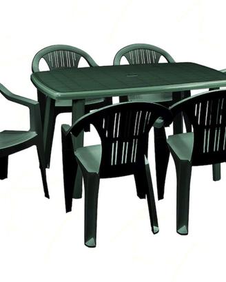 tavolo da giardino con 6 sedie 