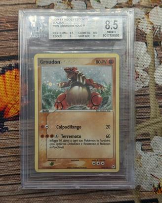 groudon holo #102 ita Beckett 8.5