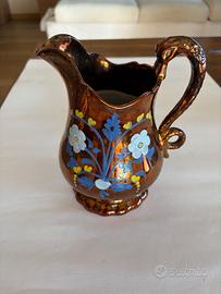 Brocca Antica "Copper Lustre" Vittoriana Ceramica