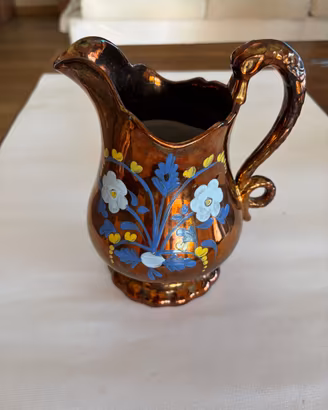 Brocca Antica "Copper Lustre" Vittoriana Ceramica