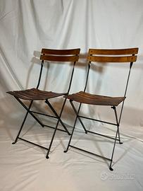 Celestina coppia sedie pieghevoli vintage Zanotta
