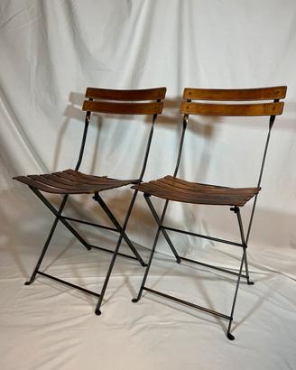 Celestina coppia sedie pieghevoli vintage Zanotta