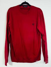 Maglione fred perry giroxollo rosso L cotone