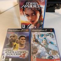 Set 3 giochi PlayStation 2 Tomb Raider+PES 4+ROBOT