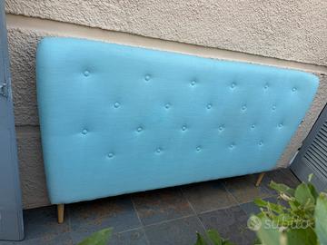Testata letto imbottita color Tiffany 160 cm