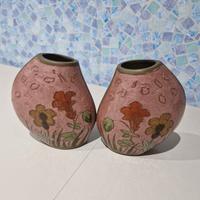 Set 2 piccoli  vasi decorati