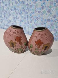 Set 2 piccoli  vasi decorati