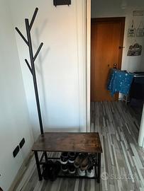 Appendiabiti con scarpiera vintage