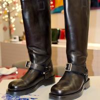 Stivali Saddle in pelle neri Burberry - 39 Donna
