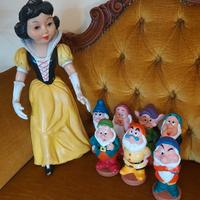 Biancaneve e I 7 nani in gomma vintage