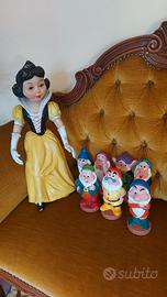 Biancaneve e I 7 nani in gomma vintage