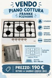 Piano cottura a gas Franke