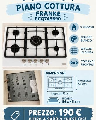 Piano cottura a gas Franke