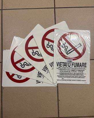 5 Cartelli vietato fumare